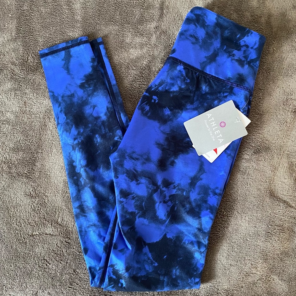 XS High Rise Chatarunga Tight Blue Cloud Print
